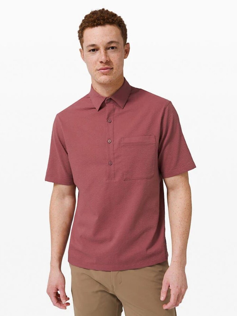 Lululemon Men's Street Lite Popover Shirt - Red